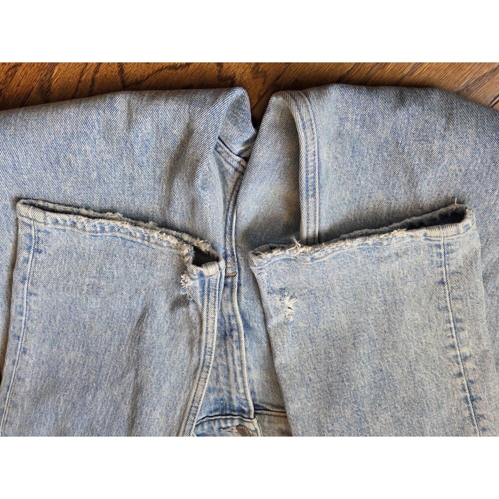 Abercrombie & Fitch Curve Love ’90s Straight Jeans 25 Ultra High Rise Light Wash - Picture 9 of 10